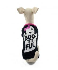Ropa de Hallloween para perros pequeños Camiseta Negra Fantasma