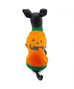 Ropa Halloween para perro sudadera naranja calabaza