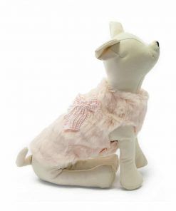 Abrigo Pelo Rosa Lazo Perlas Ropa Perros Invierno