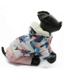 Abrigo Perro Nieve Forro Borrego Rosa Capucha Estampado Ropa Perros Invierno (3)