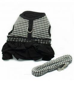 Arnes Vestido Pata Gallo Negro Blanco Lujo (1)