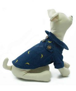 Camisa Vaquera Estampado Bananas Ropa Perros Primavera (3)