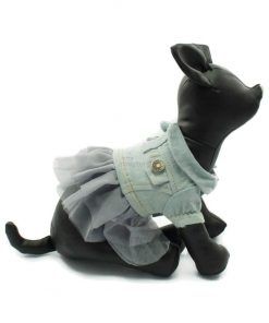 Camisa Vaquera Falda Gris Tutu Ropa Perros Primavera (1)