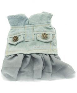 Camisa Vaquera Falda Gris Tutu Ropa Perros Primavera (2)