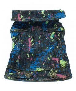 Chaqueta Vaquera Negro Graffiti Colores Ropa Perros Primavera Otoño (2)