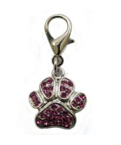 Colgante Para Collar Huella Rojo Brillantes