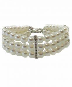 collar perlas blancas perros pequeños