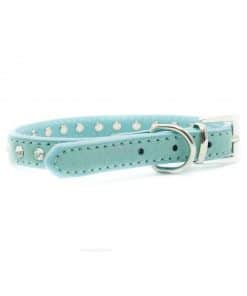 Collar Perro Lujo Brillantes Azul Claro (1)