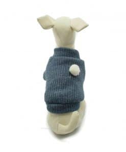 Jersey Cuello Alto Perro Azul Punto Pompon Estrella Rosa (1)