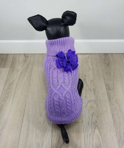 ALT jersey morado para perros pequeños con lazo morado en la espalda