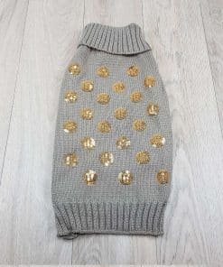 ALT jersey para perros pequeños marron monedas brillantes