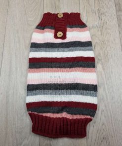 ALT jersey rayas para perros pequeños rosa rojo blanco negro