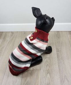 ALT jersey rayas para perros pequeños rosa rojo blanco negro