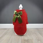 jersey rojo perro pequeño lazo verde navidad 02 MINIATURAL