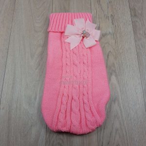 ALT Jersey rosa con lazo y pedreria para perros pequeños