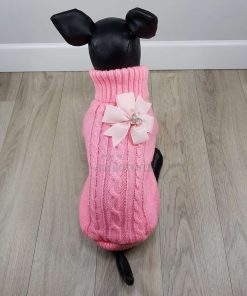 ALT sueter rosa con flor rosa claro en la espalda