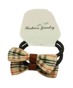 Lazos Perro Cuadros Imitacion Burberry Marron Par lazos para pelo