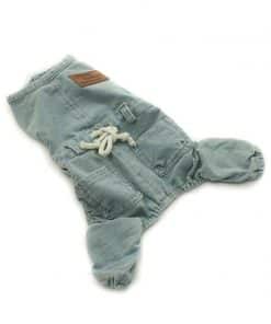 Mono Vaquero Botones Azul Cordon Blanco Ropa Perros Primavera (2)