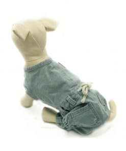 Mono Vaquero Botones Azul Cordon Blanco Ropa Perros Primavera (4)