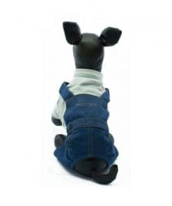Mono Vaquero Camiseta Punto Azul Rayas Ropa Perros Primavera (3)