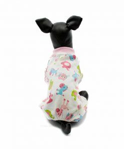 Pijama Perro Blanco Rosa Animalitos Calentito Ropa Perros Invierno (1)