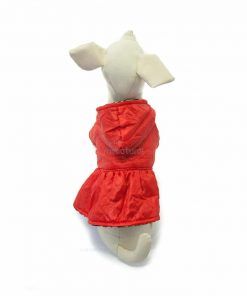 Ropa Perros Abrigo Capucha Perra Leopardo Reversible Rojo Invierno Primavera 04