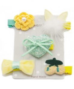 Set Ganchito Pelo Perro Amarillo Verde Blanco Ropa Perros