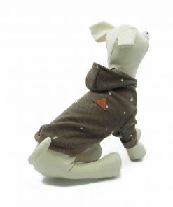 Sudadera Capucha Marron Estampado Blanco Ropa Perros Primavera (1)