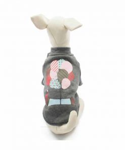 Sudadera Gris Cuello Dibujo Perro Salchicha Globos Ropa Perros Invierno Primavera (1)