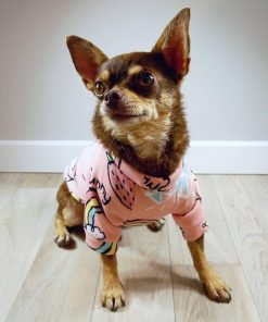 Sudadera rosa love para perros pequeños