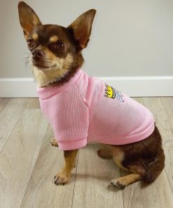 sudadera rosa prince para perros pequeños