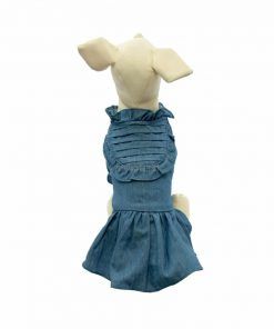 Vestido Azul Estilo Vaquero Volantes Azul Ropa Perros Primavera Verano (5)