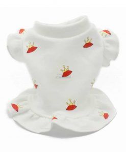 Vestido Blanco Labios Corona Ropa Perro Verano Primavera (2)