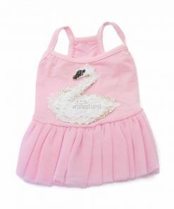 Vestido Rosa Perra Cisne Blanco Falda Tutu Primavera Verano (2)
