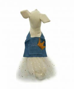 Vestido Vaquero Corona Falda Tutu Blanca Estrellas Ropa Perros Primavera (2)